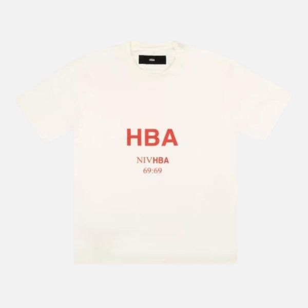Hood By Air White T Shirts with Red Logo