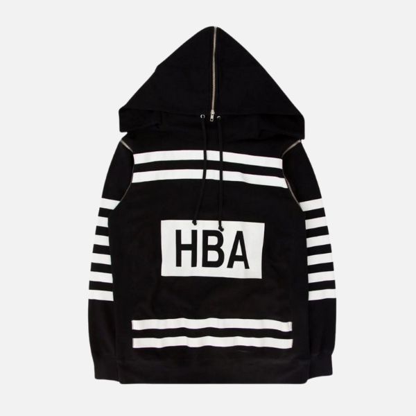 Hood by Air White Black Hoodie