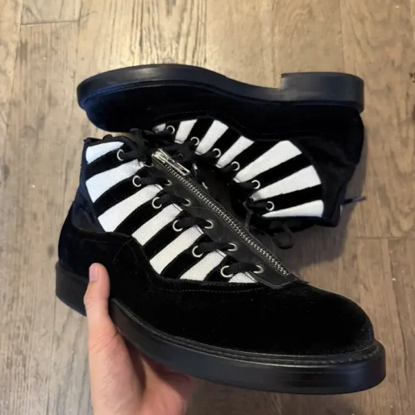 Hood by Air velvet Jordan derby boots